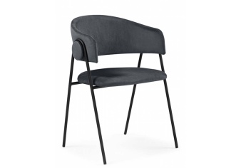 Стул на металлокаркасе Криспиан из велюра