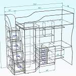 Схема сборки Детская кровать-чердак Мерабель 1.1 BMS