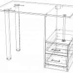 Чертеж Письменный стол Джем-68 BMS