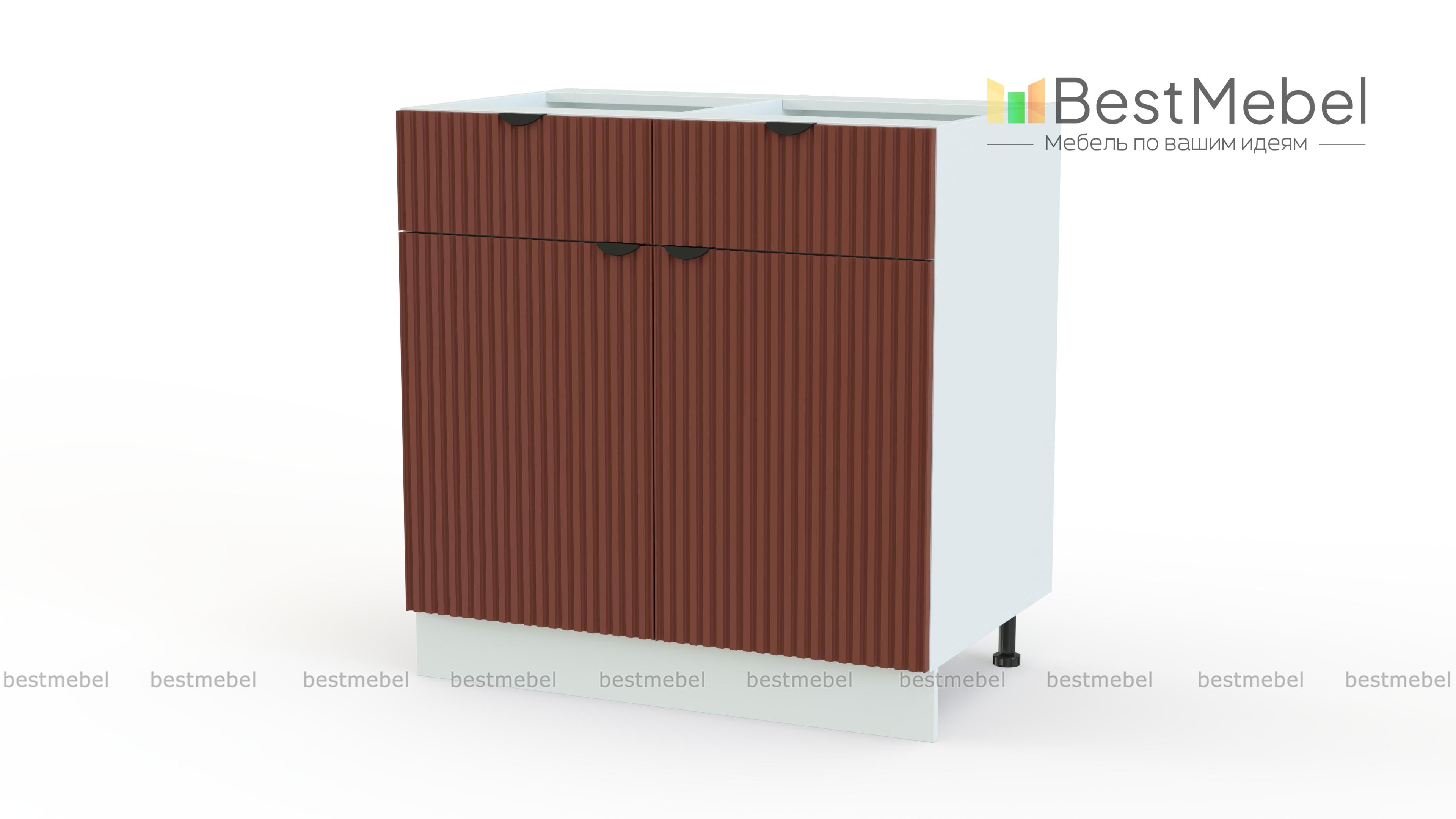 Шкаф нижний с 2-мя дверцами и 2-мя ящиками Альберт BMS - Фото