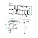 Схема сборки Навесной письменный стол Франк 46 BMS