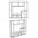 Схема сборки Стенка для гостиной Пенелопа-3 BMS