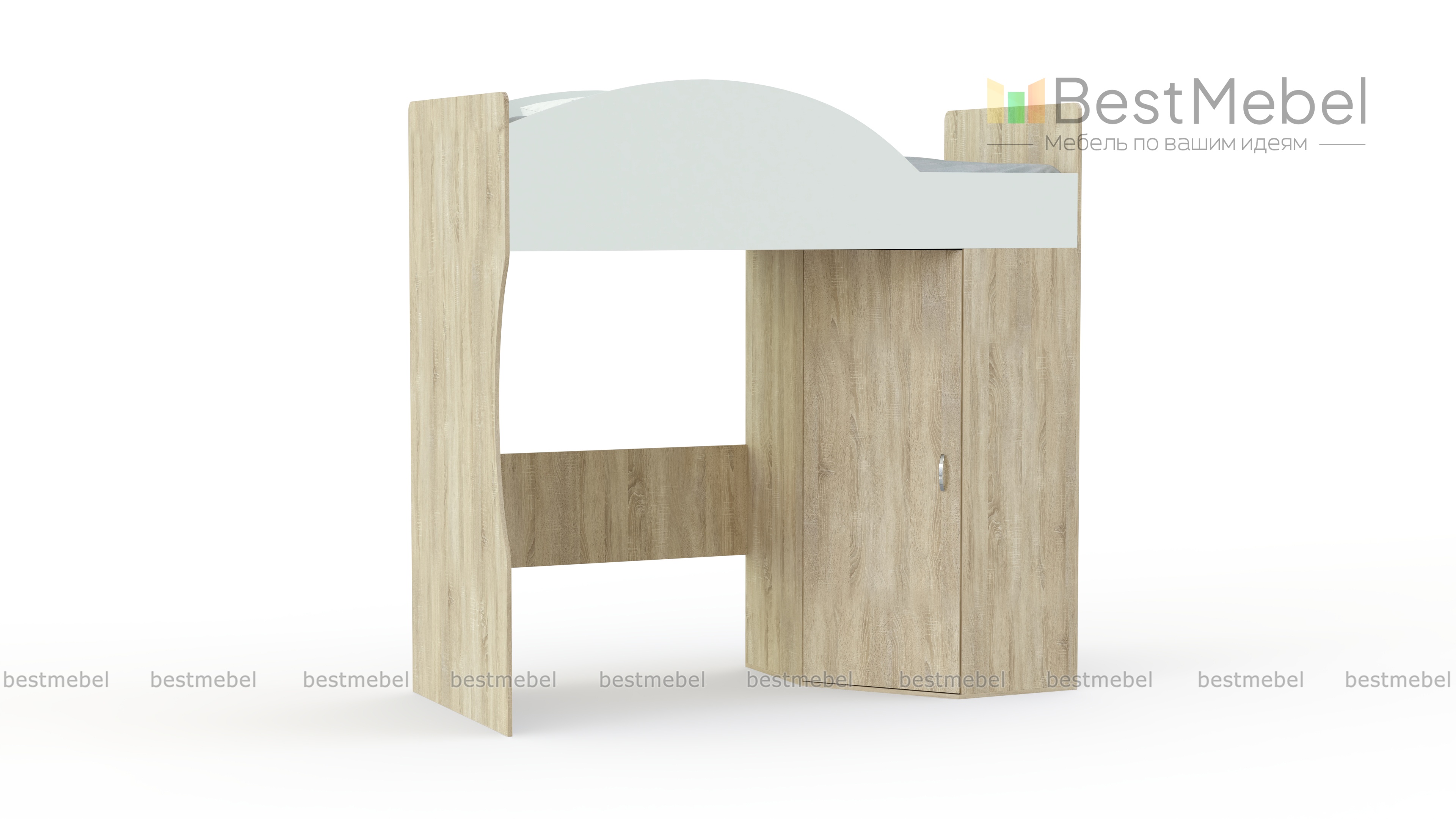 Кровать-чердак угловая Калейдоскоп 3 BMS