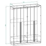 Шкаф распашной Айва 14 BMS