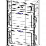Чертеж Тумба для обуви М-14 BMS