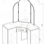 Схема сборки Угловой косметический столик Фанни-4 BMS