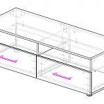Чертеж Тумба под ТВ K-6 Блеск 3 BMS