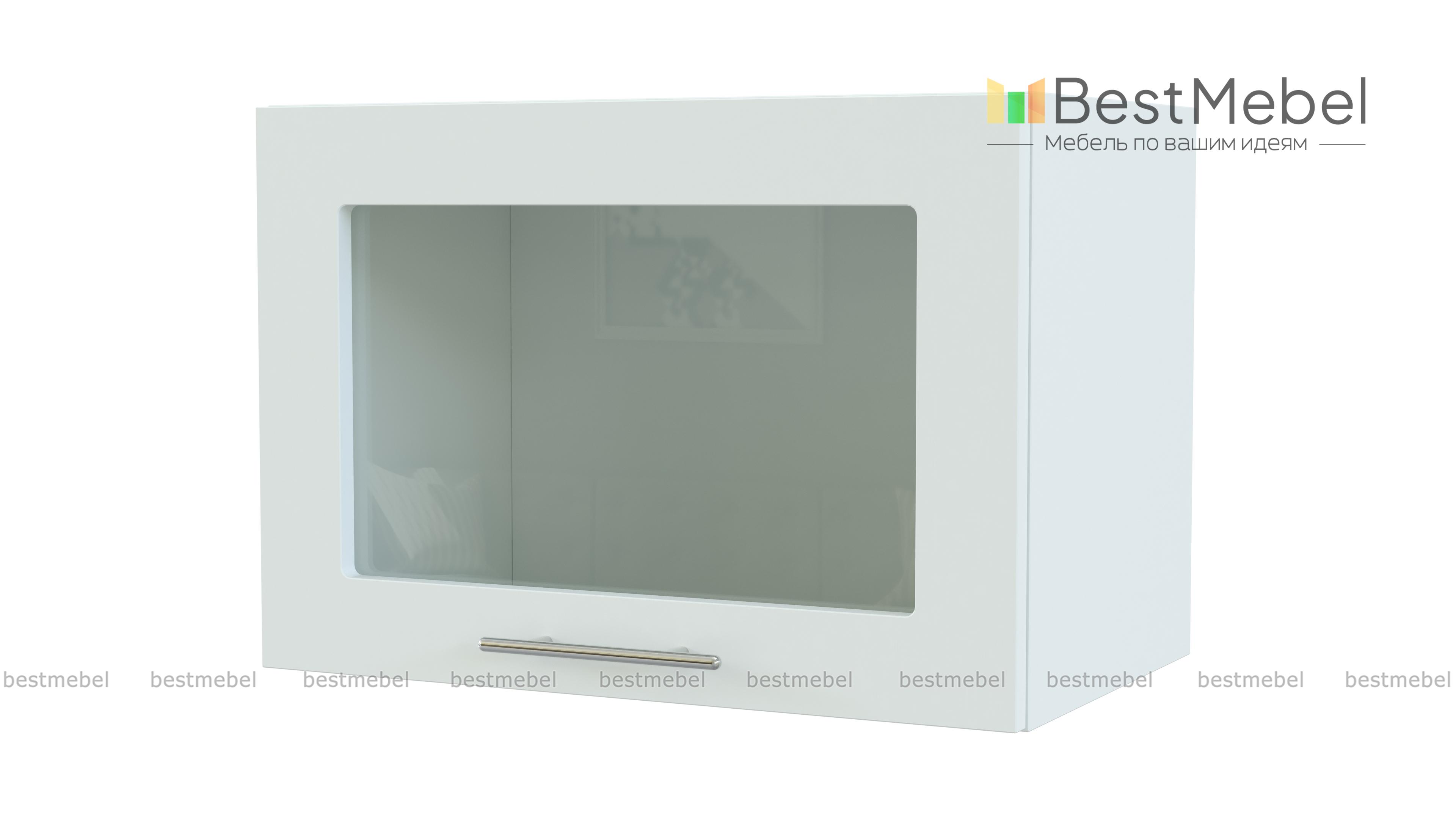 Шкаф верхний газовка со стеклом Оля BMS - Фото