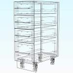 Шкаф нижний 4 ящика Лайт BMS