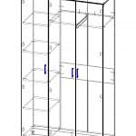 Чертеж Шкаф для одежды Макс-1 BMS