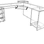 Схема сборки Стол угловой с тумбой Фанни BMS