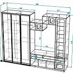 Чертеж Стенка в гостиную Элиза 11 BMS